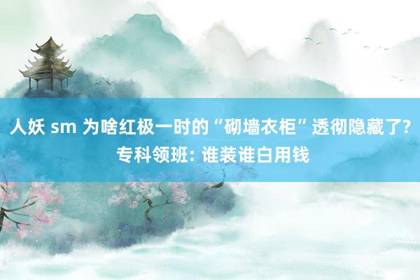 人妖 sm 为啥红极一时的“砌墙衣柜”透彻隐藏了? 专科领班: 谁装谁白用钱