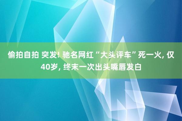 偷拍自拍 突发! 驰名网红“大头评车”死一火, 仅40岁, 